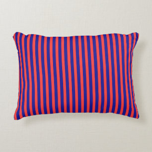 Red And Blue Stripes   Accent Pillow