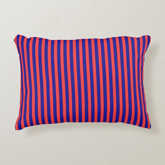 Red And Blue Stripes   Accent Pillow (Front)