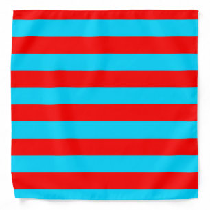 Red and Blue Stripes Design Bandana