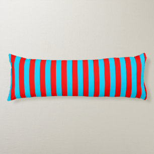 Red and Blue Stripes Design Body Pillow