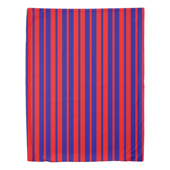 Red and Blue Stripes Design  Duvet Cover (Front)