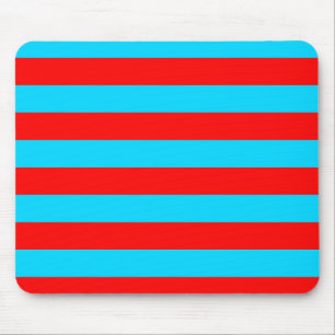 Red and Blue Stripes Design Mouse Pad