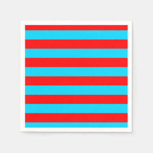 Red and Blue Stripes Design Napkins