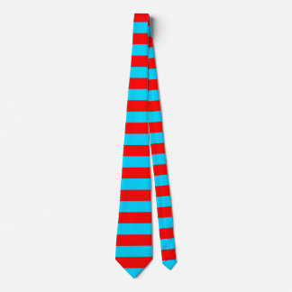 Red and Blue Stripes Design Neck Tie
