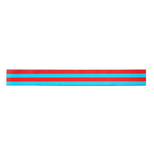 Red and Blue Stripes Design Satin Ribbon
