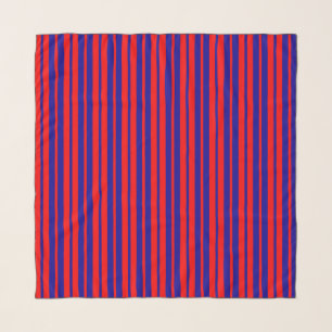 Red and Blue Stripes Design  Scarf