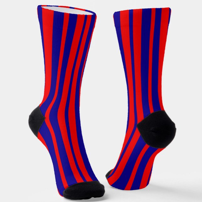Red and Blue Stripes Design  Socks (Creator Uploaded)
