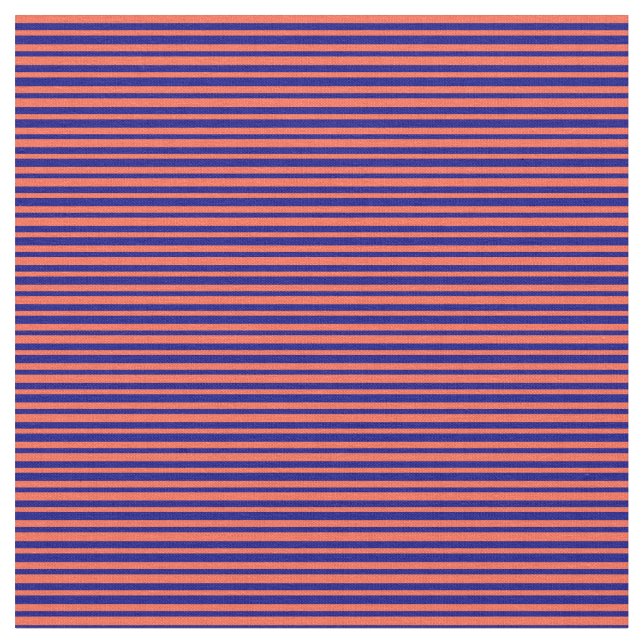 Red and Blue Stripes/Lines Pattern Fabric (Close Up)