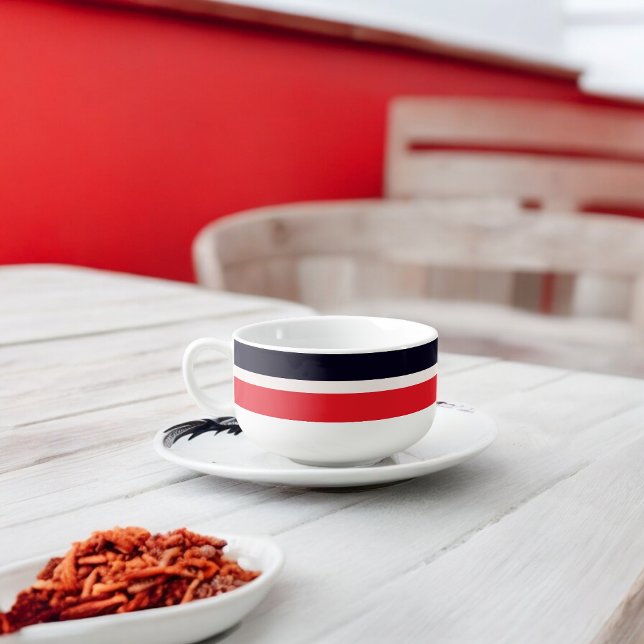 Red and Blue Stripes Soup Mug (Soup Mug)