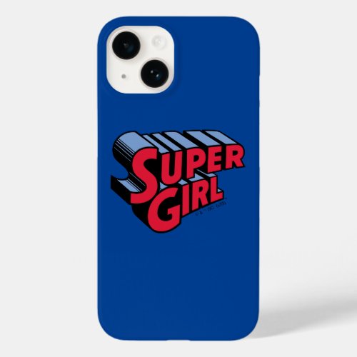 Red and Blue Supergirl Stacked Name Logo Case_Mate iPhone 14 Case