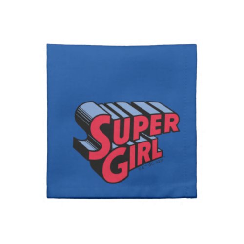 Red and Blue Supergirl Stacked Name Logo Cloth Napkin