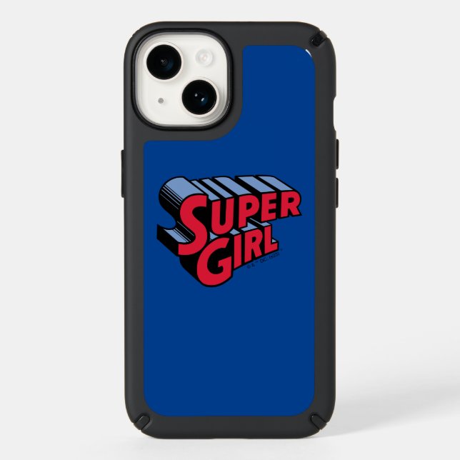 Red and Blue Supergirl Stacked Name Logo Speck iPhone Case (Front)