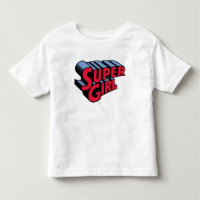 Red and Blue Supergirl Stacked Name Logo