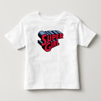Red and Blue Supergirl Stacked Name Logo Toddler T-shirt