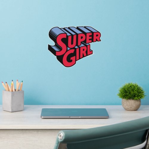 Red and Blue Supergirl Stacked Name Logo Wall Decal