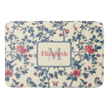 Red and Blue Toile de Jouy Personalized