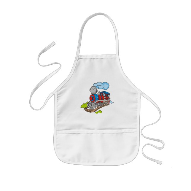 Red and Blue Train Tshirts and Gifts Kids' Apron (Front)