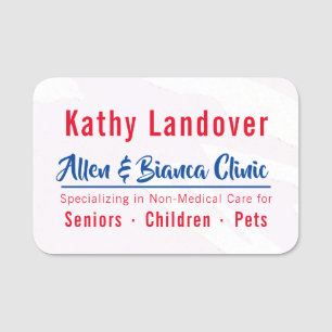 Red and Blue Trust Name Tag