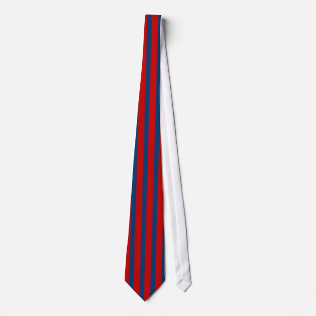 Red and Blue Vertical Stripe Tie (Front)