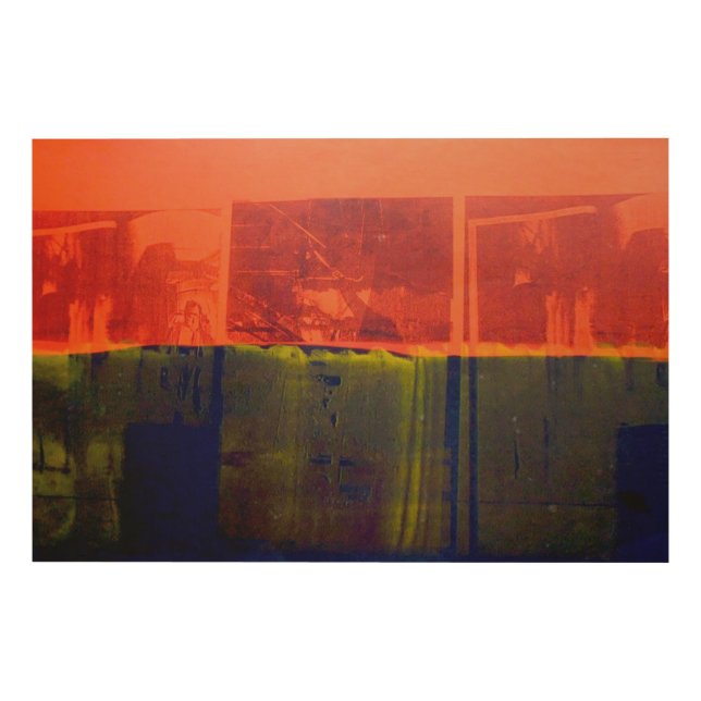 Red and Blue Wood Wall Decor (Front)