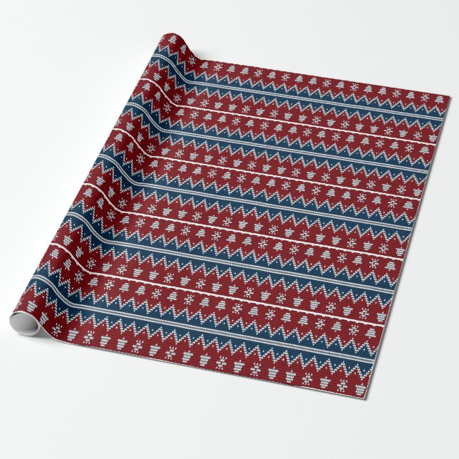 red and blue wrapping paper (Unrolled)
