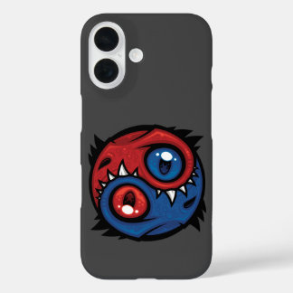 Red and Blue Yin Yang Dragons iPhone 16 Case