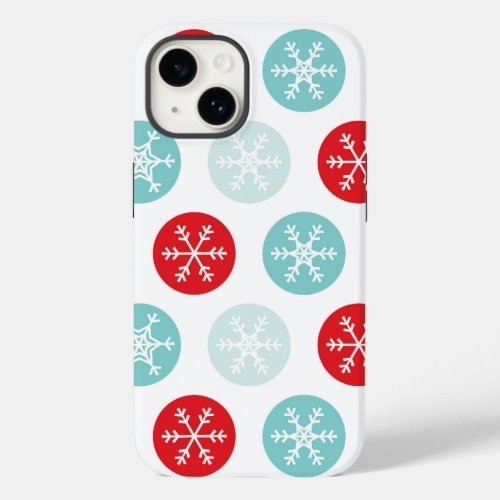 Red and Blues Snowflake Phone Case