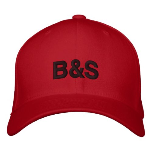 Red and Bold BS Embroidered Baseball Cap