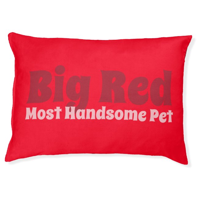 Red and Bold Pet Bed (Front)