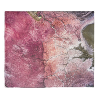 Red and brown abstract painting duvet cover