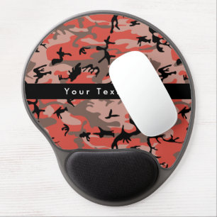 Red and Brown Camo, Camouflage, Military, Army Gel Mouse Pad