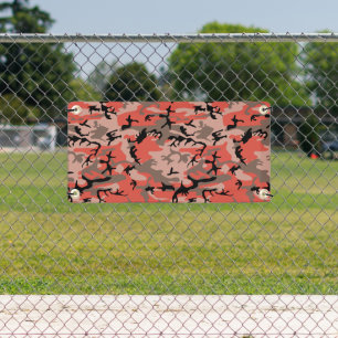 Red and Brown Camouflage, Military, Army Banner