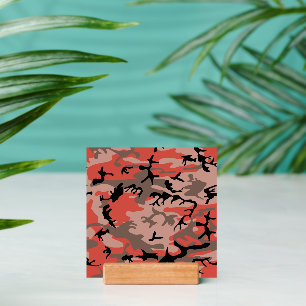 Red and Brown Camouflage, Military, Army Holder