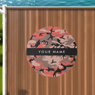 Red and Brown Camouflage Your name Personalize Outdoor Rug