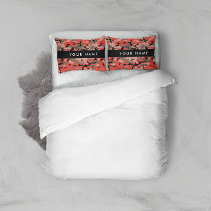 Red and Brown Camouflage Your name Personalize Pillow Case