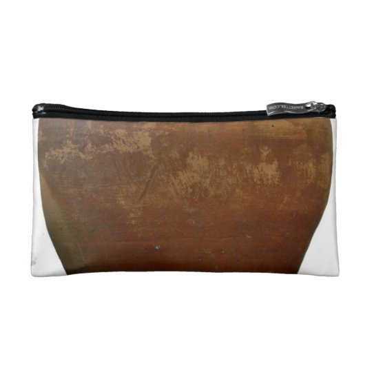 Red and Brown clay pot Makeup Bag