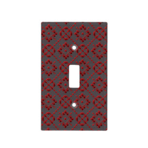 Red and brown light switch cover - 15 Pattern 3104