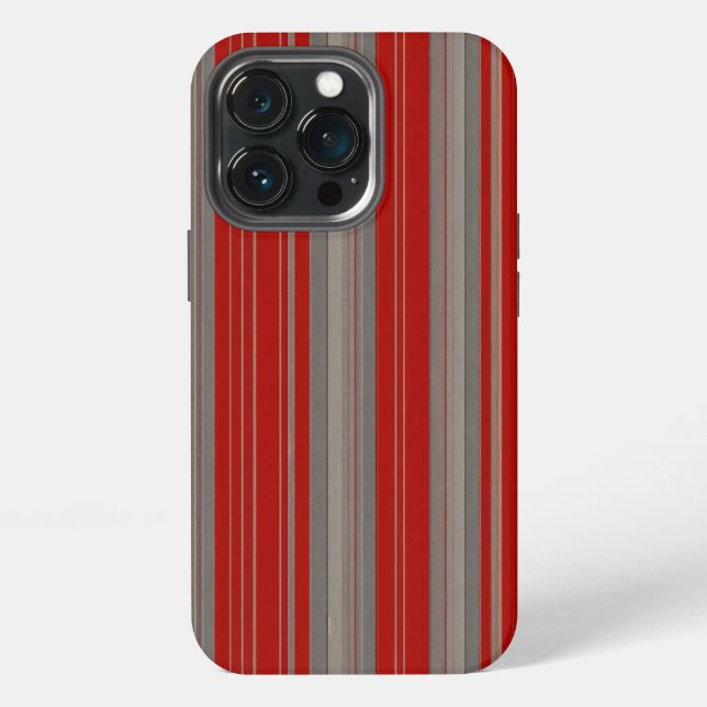 red and brown stripes iphone case (Back)