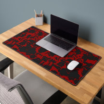 Red and Charcoal abstract Towel