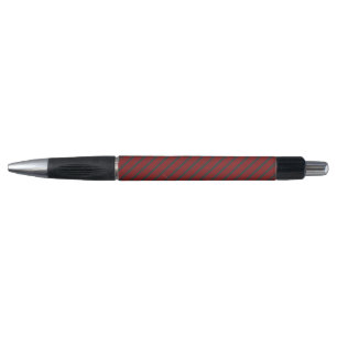 Red and charcoal five stripe pattern pen