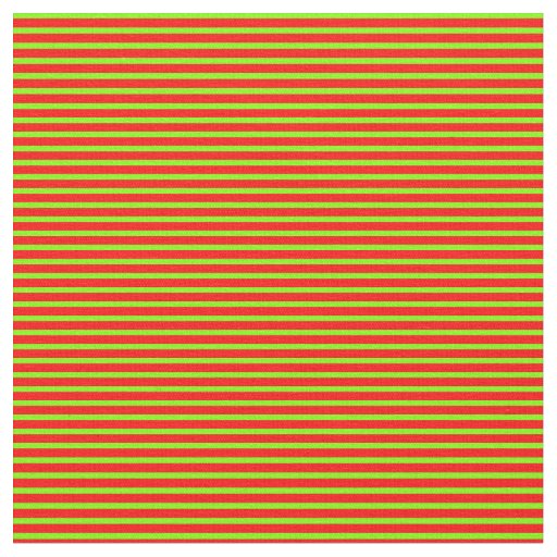 Red and Chartreuse Lines Fabric