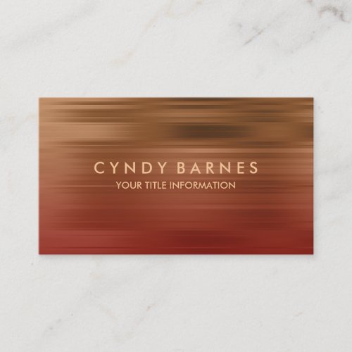 Red and Copper Stripe Business Card
