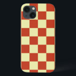 Red and Cream Checkered iPhone 13 Case<br><div class="desc">A bright cherry red and cream checkered pattern,  geometric and simple,  yet the colors give it a feeling of whimsy & vintage fantasy.</div>