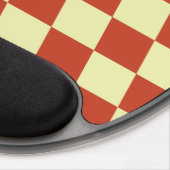 Red and Cream Checkered Gel Mouse Pad (Right Side)