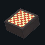 Red and Cream Checkered Jewelry Box<br><div class="desc">A bright cherry red and cream checkered pattern,  geometric and simple,  yet the colors give it a feeling of whimsy & vintage fantasy.</div>