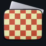 Red and Cream Checkered Laptop Sleeve<br><div class="desc">A bright cherry red and cream checkered pattern,  geometric and simple,  yet the colors give it a feeling of whimsy & vintage fantasy.</div>