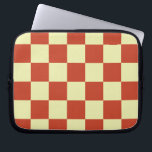 Red and Cream Checkered Laptop Sleeve<br><div class="desc">A bright cherry red and cream checkered pattern,  geometric and simple,  yet the colors give it a feeling of whimsy & vintage fantasy.</div>