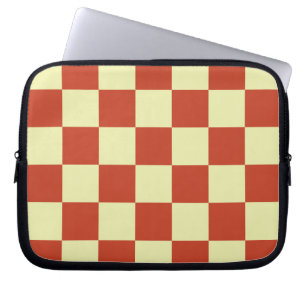 Red and Cream Checkered Laptop Sleeve