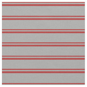 Red and Dark Gray Stripes Fabric