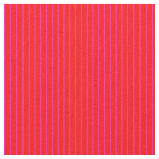 Red and Deep Pink Pattern of Stripes Fabric